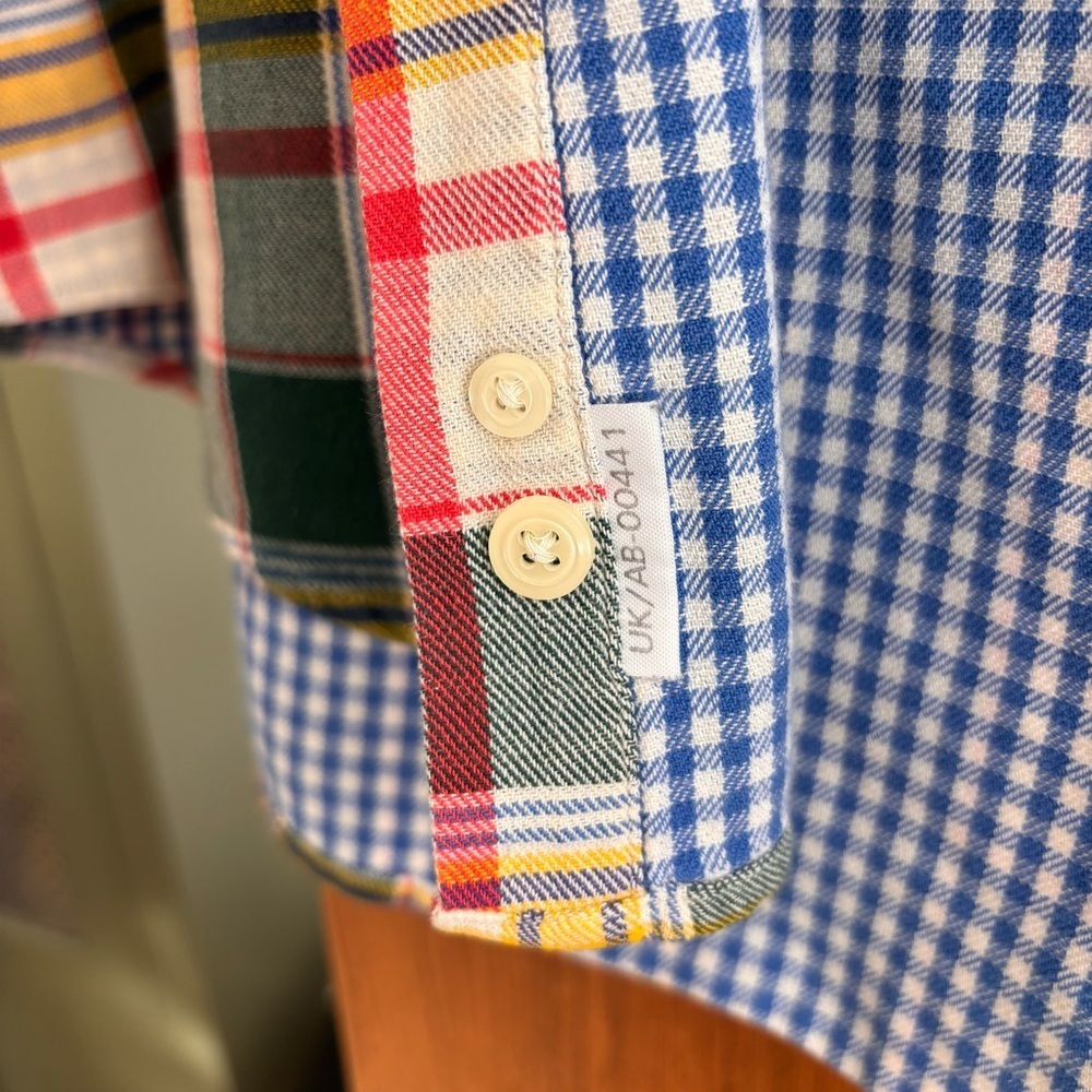 Vintage Yves Saint Laurent Pour Homme Plaid Button Down Shirt Size L 100% Cotton - Picture 6 of 16